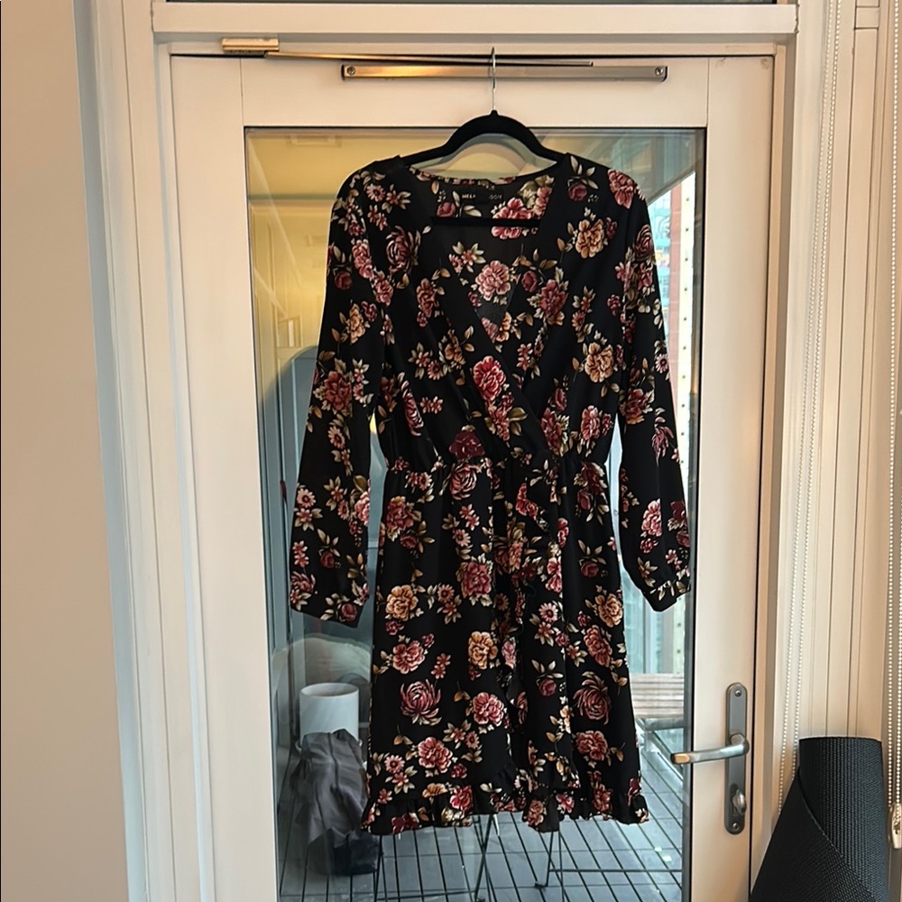 Floral Black Dress
